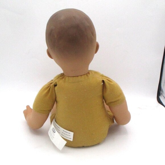 Gotz 16" Pottery Barn Doll sleepy Hazel Eyes Denim Overalls Pink Top Cloth Body - Picture 6 of 7